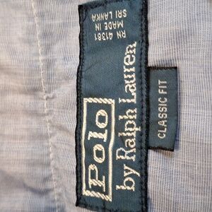 Polo Ralph Lauren Seersucker Blue Striped Sz 48B Classic Fit Shorts‎ 8.5" Inseam